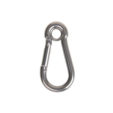 Karabiner 70x7mm Birnenform geschlossen, A4 RVS AISI 316, 750 daN