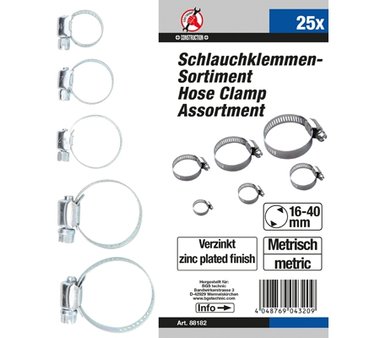 Schlauchklemmen-Sortiment | 25-tlg