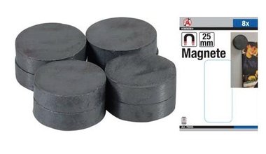 Magnet Set Keramik Durchmesser 25 mm 8 Stück